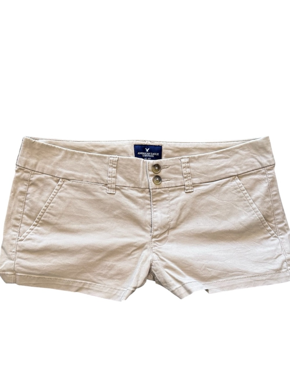 American Eagle Women’s Beige Cotton Blend Shorts